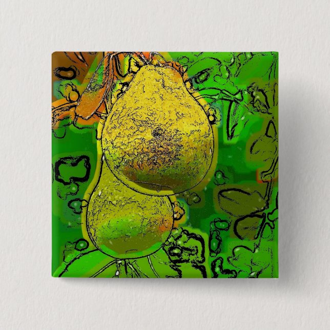 FRUIT 2 INCH SQUARE BUTTON (Front)