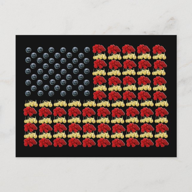 Fruit American Flag Postcard (Front)