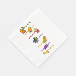 Fruit and Blueberries Napkin