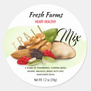 Fruit And Nut Trail Mix Label