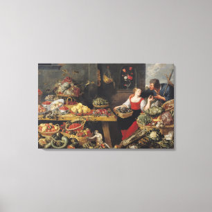 Fruit and Vegetable Market Canvas Print