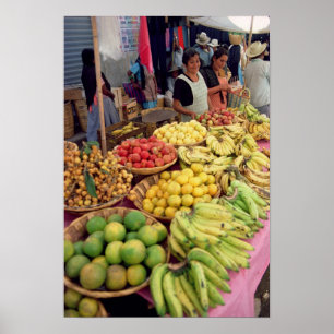 Fruit and vegetable stall poster