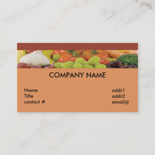 fruit and vegetable strip business card