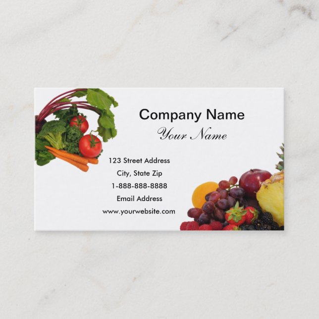 Fruit and Vegetables 2 Business Cards (Front)