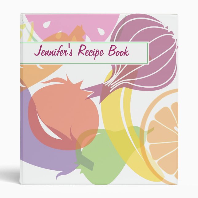 Fruit and Veggie Recipe Book Binder (Front)