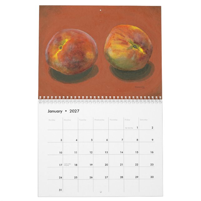 Fruit and Veggies Calendar (Jan 2027)