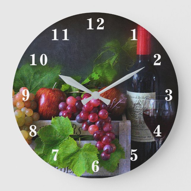 Fruit and Wine Large Clock (Front)
