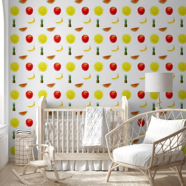 Fruit Apple Lemon Watermelon Pineapple Banana Wallpaper (Kids)