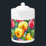 Fruit apple pear summer watercolor pattern<br><div class="desc">Fruit apple pear summer watercolor pattern</div>