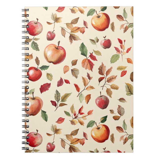 Fruit Apples & Leaves  Notebook (Front)