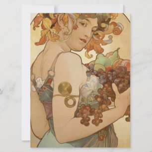 Fruit (Art Nouveau) (Female Portrait) (Fruits) Card
