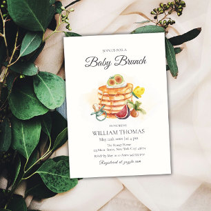Fruit Baby Brunch Pancake Pacifier Baby Shower Invitation