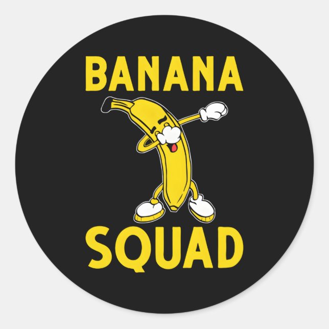 Fruit Banana Squad Banana Classic Round Sticker (Front)