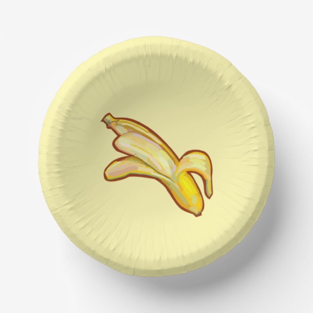 Fruit Bananas Banana Paper Plate (Front)
