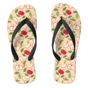 Fruit Basket Pattern Collection - Apples Flip Flops