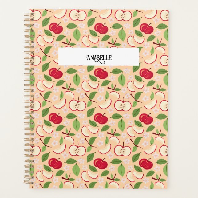 Fruit Basket Pattern Collection - Apples Planner (Front)
