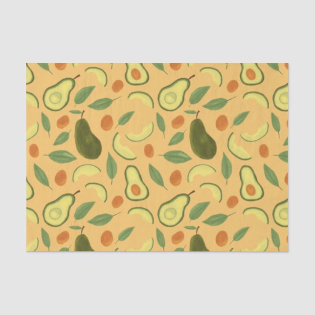 Fruit Basket Pattern Collection - Avocado Tissue Paper (Front)