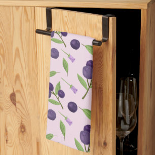 Fruit Basket Pattern Collection - Blueberries Kitchen Towel
