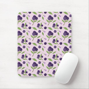 Fruit Basket Pattern Collection - Blueberries Mouse Pad