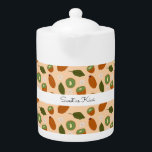 Fruit Basket Pattern Collection - Kiwi<br><div class="desc">Fruit Basket Collection of 10 sweet and tasty fruits. The fifth one in this collection is the Kiwi pattern. Great for home decor and housewarming party gifts. Change the text by clicking on "personalize this template - details".</div>