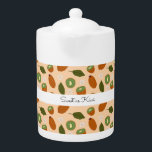 Fruit Basket Pattern Collection - Kiwi<br><div class="desc">Fruit Basket Collection of 10 sweet and tasty fruits. The fifth one in this collection is the Kiwi pattern. Great for home decor and housewarming party gifts. Change the text by clicking on "personalize this template - details".</div>