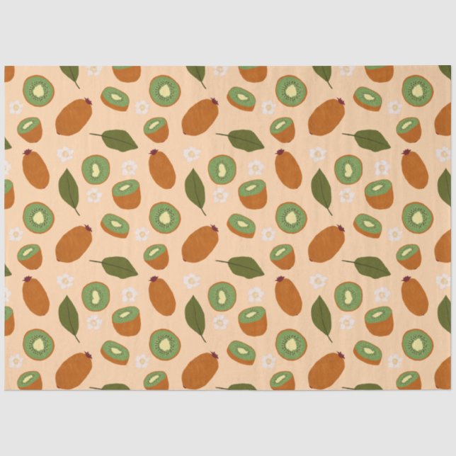 Fruit Basket Pattern Collection - Kiwi Tissue Paper (Front)