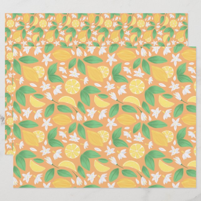Fruit Basket Pattern Collection - Lemon (Front/Back)