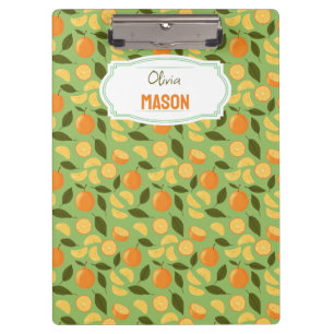 Fruit Basket Pattern Collection - Oranges Clipboard