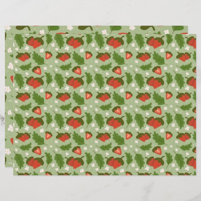 Fruit Basket Pattern Collection - Strawberries (Front/Back)