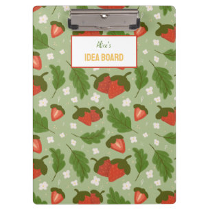 Fruit Basket Pattern Collection - Strawberries Clipboard