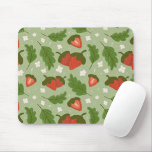 Fruit Basket Pattern Collection - Strawberries Mouse Pad