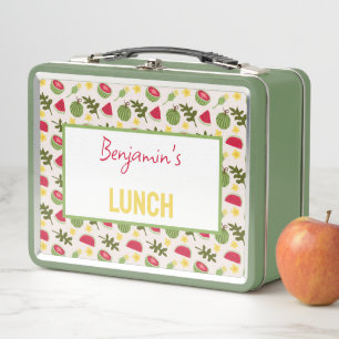 Fruit Basket Pattern Collection - Watermelon Metal Lunch Box
