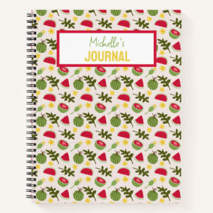 Fruit Basket Pattern Collection - Watermelon Notebook