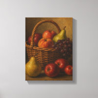 Fruit Basket Still Life with Pears and Apples