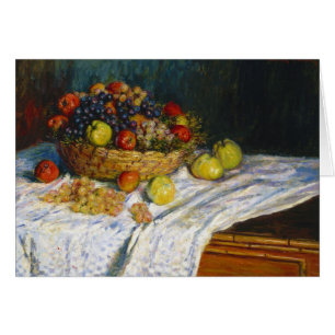 Fruit Basket with Apples and Grapes Claude Monet