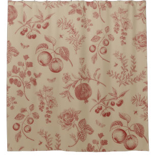 Fruit, berry and flowers. Autumn seamless pattern