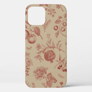 Fruit,  berry and flowers. Autumn seamless pattern iPhone 12 Case