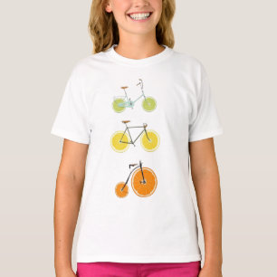 Fruit Bicycle Art – Lime, Lemon, and Orange Bike D T-Shirt