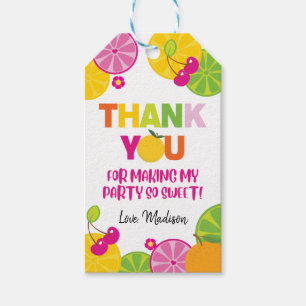 Fruit Birthday Thank You Favor Gift Tags