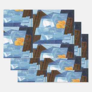 Fruit Bowl by Juan Gris, Vintage Cubism Still Life Wrapping Paper Sheet