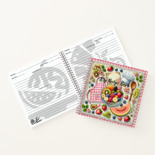 Fruit Bowl Surrounded by Kitchen Elements  Notebook