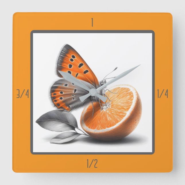 Fruit - Butterfly  Wall Clock (Front)