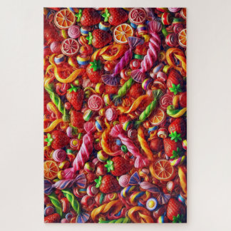 "Fruit Candy Chaos" - Jigsaw Puzzle