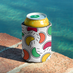 Fruit Candy Shapes Pattern Can Cooler