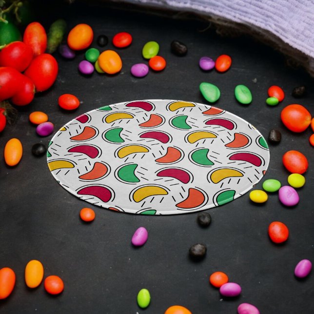 Fruit Candy Shapes Pattern Cutting Board (Chopping Board)