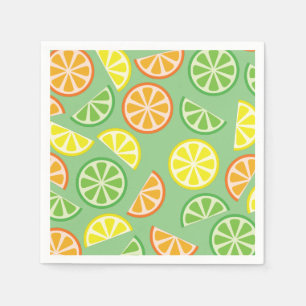 Fruit Citrus Slice Cute 1st Birthday Party Napkin