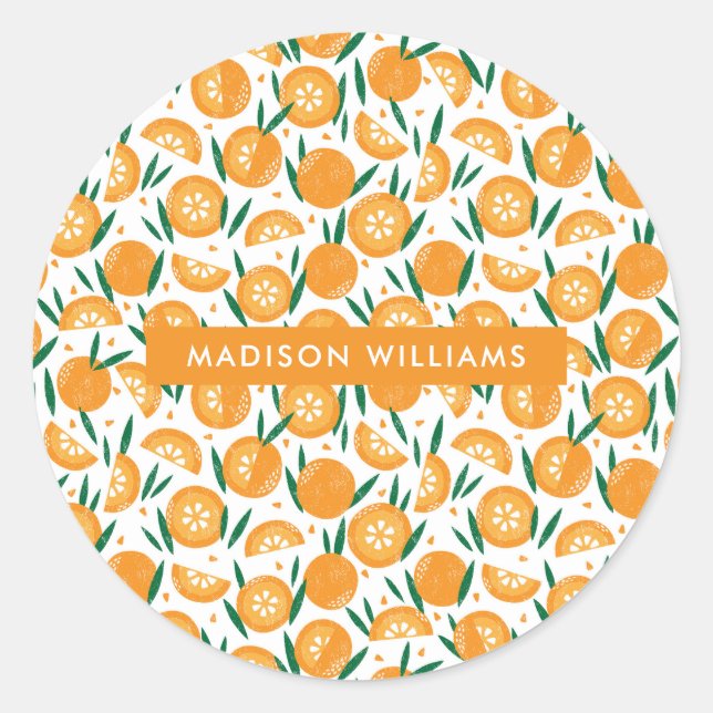 Fruit classic round sticker (Front)