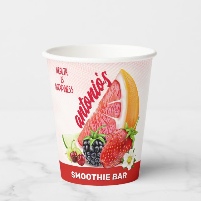 Fruit Cocktail Party Paper Cups (Front)