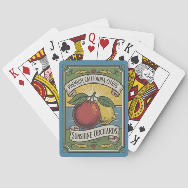 Fruit Crate Art Playing Cards (Back)