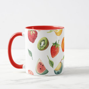 Fruit Cups - Mixed Fruit Design Ceramic Mug